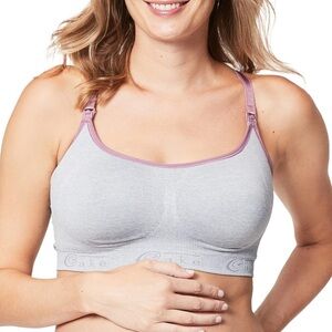 Cake Cotton Candy Maternity Nursing Bra - Gray and Pink